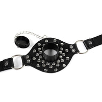 Silicone O-Ring Gag with PU Leather Strap BDSM