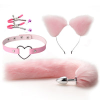 Fox Tail & Ears Cosplay Set — Metal Plug 4-Piece Kit