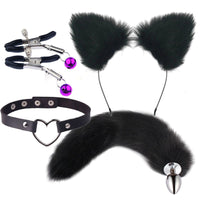 Fox Tail & Ears Cosplay Set — Metal Plug 4-Piece Kit