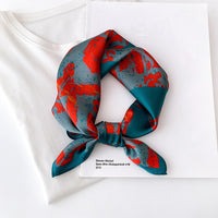 Satin Silk-Feel Square Scarf Women 53x53cm Fashion