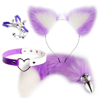 Fox Tail & Ears Cosplay Set — Metal Plug 4-Piece Kit