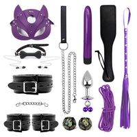 Padded Leather Bondage Cuff Set — Wrist & Ankle