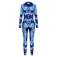 Game Costume Jumpsuit - Milk Silk Mechanical Print