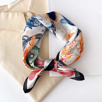 Satin Silk-Feel Square Scarf Women 53x53cm Fashion