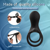 Octopus-Inspired Vibrating Cock Ring With Remote 10 Vibration Modes, Dual Rings,  Silicone, Rechargeable Endurance Enhancer For Men And Couples
