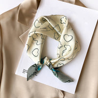 Satin Silk-Feel Square Scarf Women 53x53cm Fashion