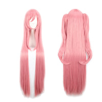 Long Straight Gray Pink Cosplay Wig High Temp Fiber