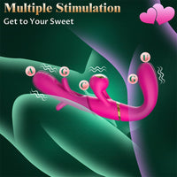 Rabbit Vibrator - Triple Stim 9 Rub 10 Flap 10 Vibe