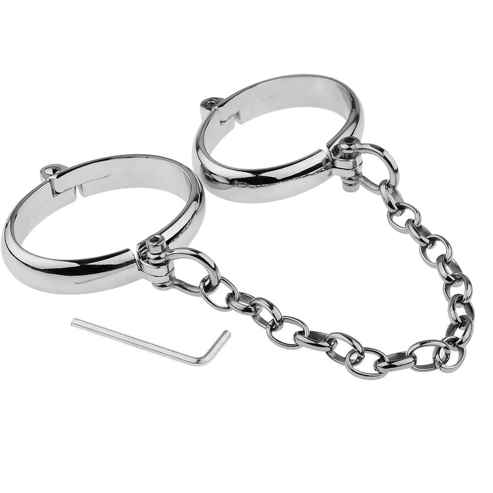 Sex Products Metal Handcuffs Foot Cuffs Oval Handcuffs Foot Shackles Sm Sex Products For Men And Women Tie Hands Toys