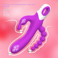 Dual Silicone Rabbit Vibrator - G-Spot & Clitoral