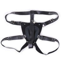 Leather Chastity Pants with Lock - Male Bondage