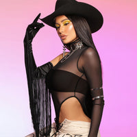 High Neck Breathable Mesh Bodysuit