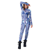 Game Costume Jumpsuit - Milk Silk Mechanical Print