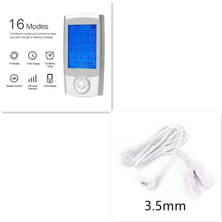 Features of 16-Mode TENS EMS Electrostimulation Unit - Dual Output for BDSM Bondage Play