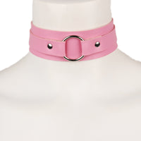 PU Leather O-Ring Collar - Bondage Choker Necklace