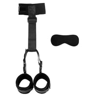 BDSM Neck Collar Behind Back Handcuffs Bondage Restraint Set