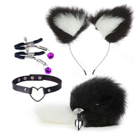 Fox Tail & Ears Cosplay Set — Metal Plug 4-Piece Kit