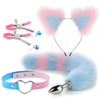 Fox Tail & Ears Cosplay Set — Metal Plug 4-Piece Kit