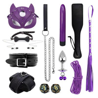 Padded Leather Bondage Cuff Set — Wrist & Ankle