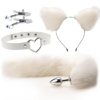 Fox Tail & Ears Cosplay Set — Metal Plug 4-Piece Kit