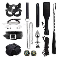Padded Leather Bondage Cuff Set — Wrist & Ankle