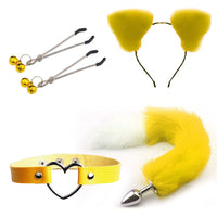 Fox Tail & Ears Cosplay Set — Metal Plug 4-Piece Kit
