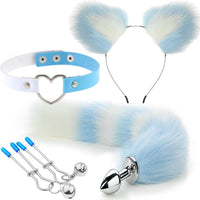 Fox Tail & Ears Cosplay Set — Metal Plug 4-Piece Kit