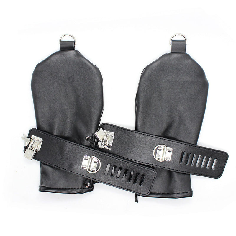 Pink Paw Plush Handcuffs — Sensory Bondage Gloves