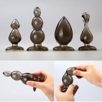Silicone Anal Plug Set — 4 Graduated Sizes, Waterproof