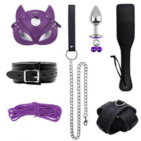 Padded Leather Bondage Cuff Set — Wrist & Ankle
