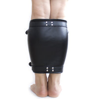 Leather Calf Bondage Cuffs — Adjustable Leg Restraints