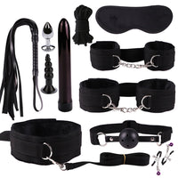 Nylon 11-Piece Bondage Set Couples BDSM Kit Restraints