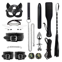 Padded Leather Bondage Cuff Set — Wrist & Ankle