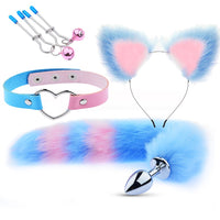 Fox Tail & Ears Cosplay Set — Metal Plug 4-Piece Kit