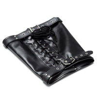 Leather Calf Bondage Cuffs — Adjustable Leg Restraints
