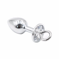 Metal Handcuffs with Anal Plug Connector Bondage Set
