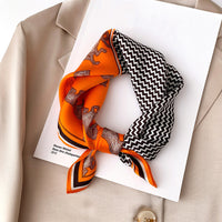 Satin Silk-Feel Square Scarf Women 53x53cm Fashion