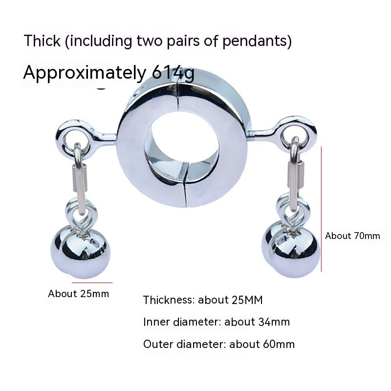 Metal Negative Weight Bearing Heavy Pendant Bondage Device Ring Stimulation