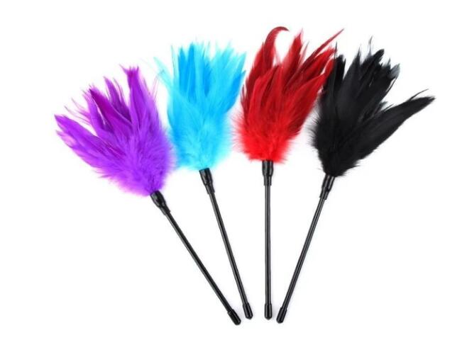 Feather Tickler Teaser Wand BDSM Sensory Play Toy