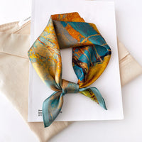 Satin Silk-Feel Square Scarf Women 53x53cm Fashion