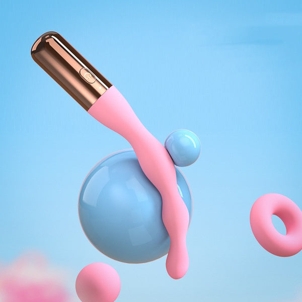 Silicone Vibrating Beads Dildo 10 Frequency Rear Play
