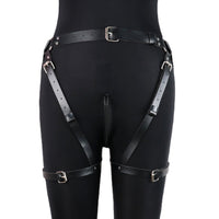 PU Leather Bondage Dress - Nightclub Fetish Wear