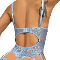 Lace Backless Bra and Panty Set Luxury Lingerie