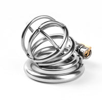 Stainless Steel Male Chastity Cage - Birdcage Lock