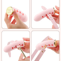 Silicone Deepthroat Gag with Adjustable Leather Strap