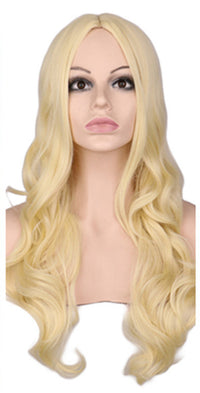 Light Golden Micro Curly Long Cosplay Wig