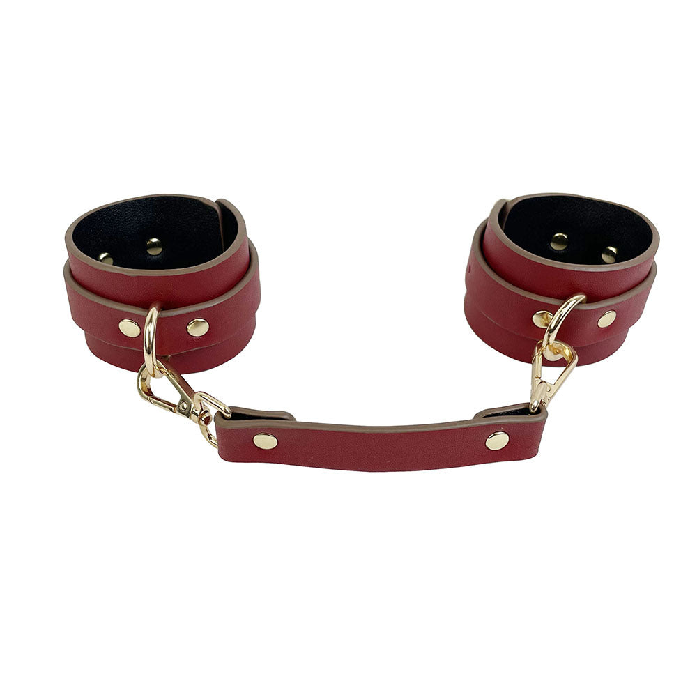 Adjustable PU Leather Handcuffs - Simple Bondage Restraints for Men and Women