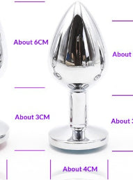 Back view of Aluminum Alloy Threaded Butt Plug - Body Safe Metal for Anal Toys