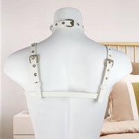Leather Bondage Tights - Hollow Shoulder Straps