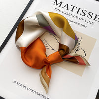 Satin Silk-Feel Scarf Women 53x53cm Square Fashion